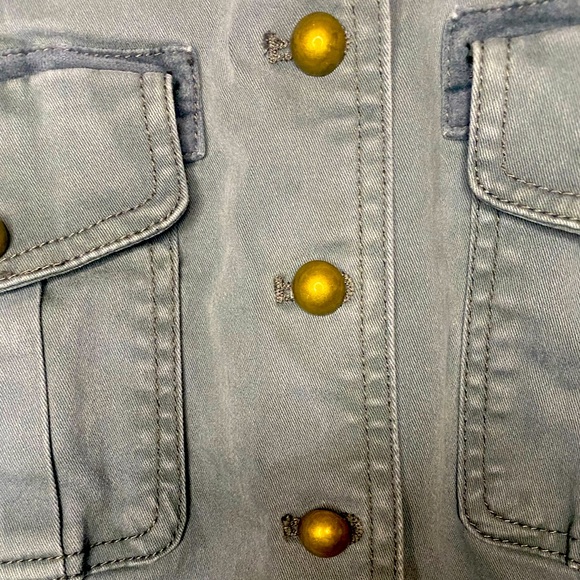 WHBM Structured Army-Inspired Jacket Olive green Size 12 - Picture 5 of 5